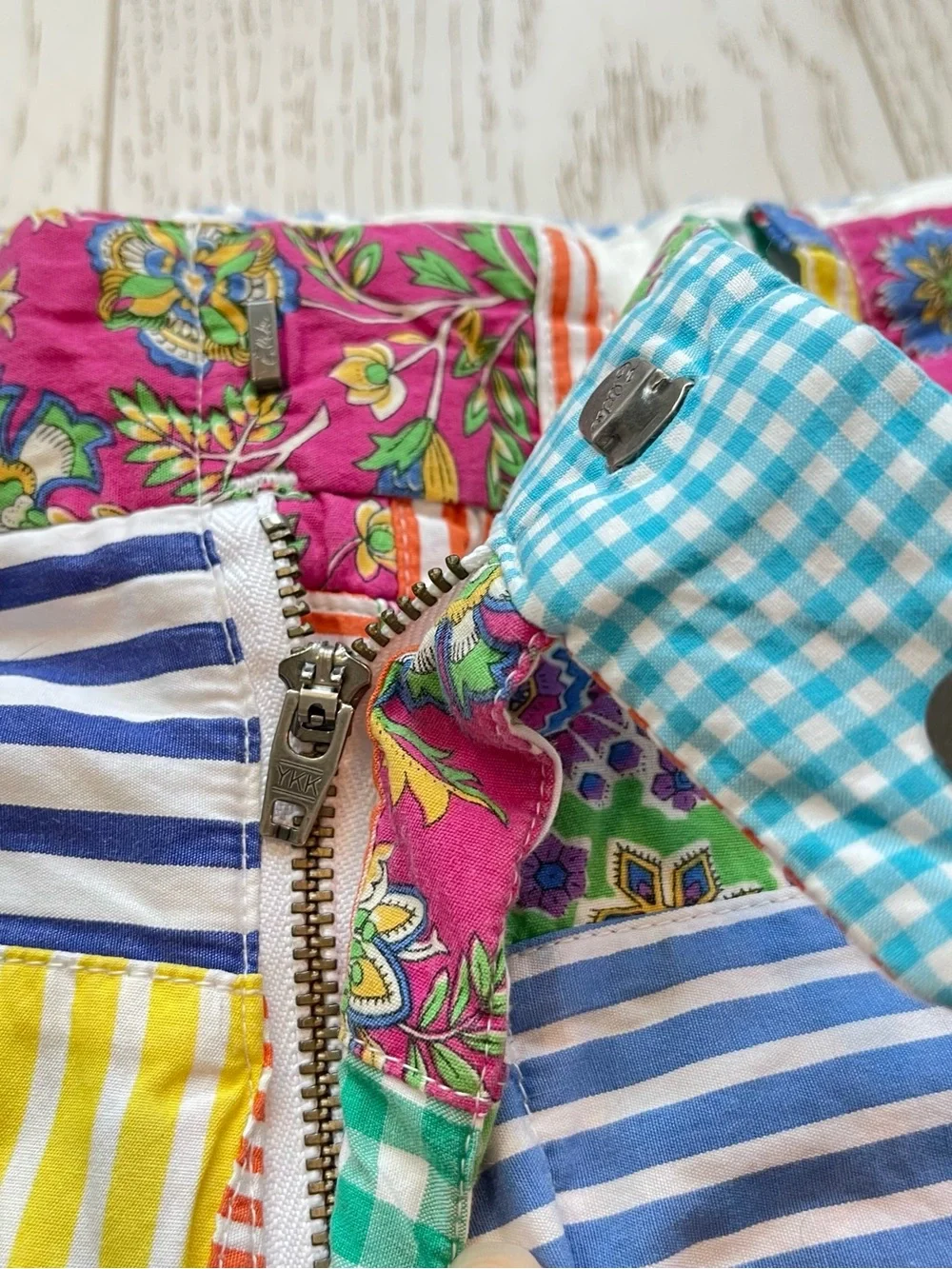 Polo Ralph Lauren Vintage Y2K patchwork colorblock colorful Cotton Shorts 35